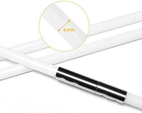 10 Feet Dryer Vent Cleaner Kit, Dryer Duct Cleaning Kit, Includes 8 Flexible Rods, Synthetic Brush Head, Flexible Lint Remover