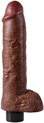 Pipedream Products King Cock 10 Inch Vibrating Cock with Balls, Brown