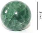 Jet Green Flourite 45-50 mm Ball Sphere Gemstone A+ Hand Carved Crystal Altar Healing Devotional Focus Spiritual Chakra Cleansing Metaphysical Jet International Crystal Image is JUST Reference