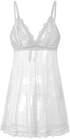 Sexy lingerie Lace Babydoll Chemise, Black, Women's Sleepwear S-5XL