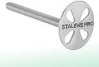 STALEKS PRO Expert Elongated PODODISC S (15mm) – Stainless Steel Pedicure Disc with 5 x 180 Grit Disposable Files for Hardware Pedicure & Hard-to-Reach Areas