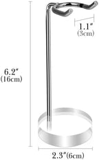 Linkidea Stainless Steel Razor Stand, Shaving Holder Weighted Acrylic Base, Compatible with Gillette ProGlide Power, Merkur 23C, Schick Hydro Sensitive (Silver)