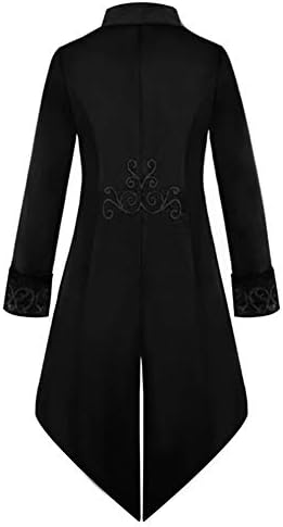 Crubelon Men's Steampunk Vintage Tailcoat Jacket Gothic Victorian Frock Coat Uniform Halloween Costume