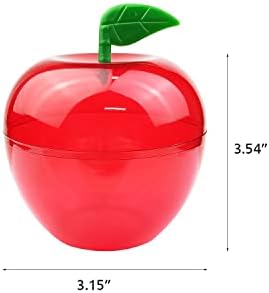 5 Pack Plastic Apple Containers Large Red Apple Decoration Teacher Apple Container Candy Jar Toy Gift Filling Containers for Party Wedding Christmas Decorations Party Supplies