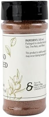 Olive & Vine Ground Dill Seed, Earthy Flavor, For Pickling & Dressings, Rich Tradition, Authentic Taste, For Global Recipes (4 Ounce)