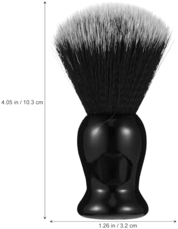 Hemoton Beard Brush Double Colored Nylon Bristles Synthetic Shaving Brush 4.05 Inch Handle Men S Grooming Lathering Beard Cleaning Tool Travel Salon Use