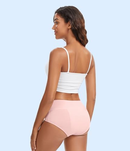 YESWEL Incontinence Underwear For Women, Reusable Washable Leak-proof Lightweight Briefs for Postpartum, Bladder Leak, 5 Pack (Multicolor01, Large)