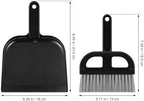 Ipetboom Keyboard Cleaning Brush and Mini Dustpan Set Compact 2-Piece Desktop Cleaning Tool for Laptops Keyboards Drawers and Small Spaces Black 8.46 X 6.29 Inches