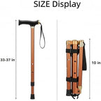 Adjustable from 33‘’ to37‘’Walking Cane Hiking Poles Climbing Snowingshoeing Pole with Ergonomic Handle，Brown and Black for Outdoor for Woman,Man, The Elder