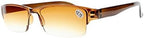 Men Women Half Rim UV Protection Tinted Lens Anti Reflective Sun Reading Glasses Sunglasses