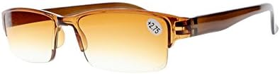 Men Women Half Rim UV Protection Tinted Lens Anti Reflective Sun Reading Glasses Sunglasses