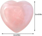 Marrywindix 15 Packs 0.8 Inches Healing Crystal Natural Rose Stone Heart Love Carved Palm Worry Stone Chakra Reiki Balancing