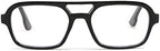 FEISEDY Retro Square Blue Light Blocking Reading Glasses for Women Men 70s Flat Aviator Glasses Anti-Fatigue Reader B2993