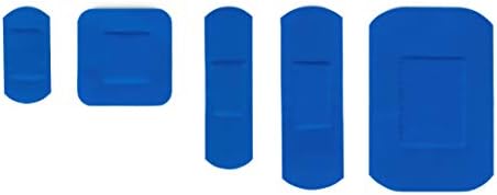 Safety First Aid Group HypaPlast Blue Catering Plasters, Assorted (Pack of 100) Sterile Hypoallergenic