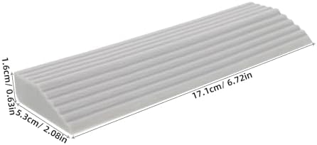 Didiseaon Rubber Threshold Ramp for Wheelchairs and Robot Vacuums, Non-Slip Door Curb Ramp Mat 17cm X 5.3cm Grey, Portable Robot Climbing Pad for Home Doorways and Indoor Stairs