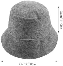 Kisangel 2pcs Wool Sauna Hat, Felt Sauna Cap Russian Banya Hat for Men Women Hair Protector Breathable Steam Room Bath Spa Accessories