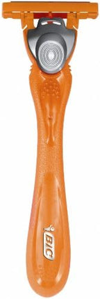 Bic 3 Hybrid Men's Triple-Blade Razors, Pack with 1 Handle + 6 Refills - Lubricating Strip with 3 Blades and Pivoting Head for a Smooth, Precise Shave