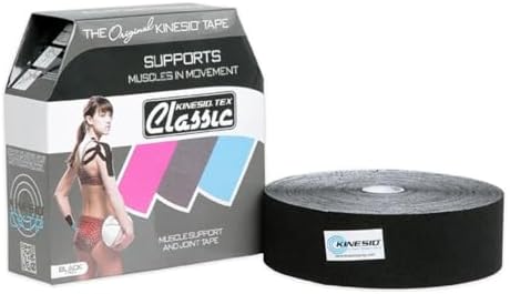 Kinesio Taping - Elastic Therapeutic Athletic Tape Tex Classic - Bulk Roll - Black – 2 in. x 103 ft