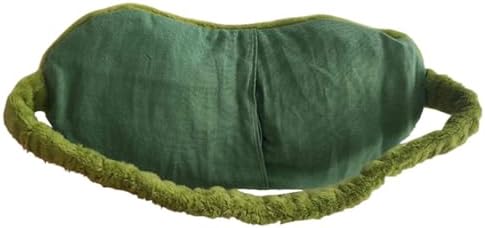 Funny 3D Frog Sleep Mask, Green Cute Cartoon Sad Frog Blindfold Cover, Super Soft Eye Blinder for Travel Office Snap Yoga Gift