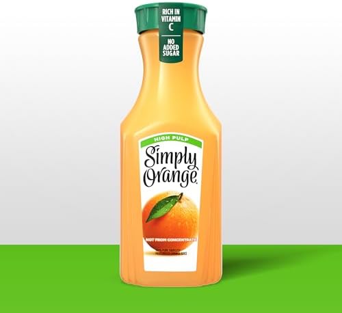 Simply Orange High Pulp Orange Juice Bottle, 46 fl oz