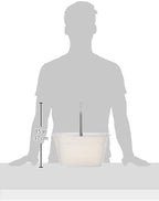 Casabella Cleaning Bucket Rectangular for Mopping or Storage with Handle and Built-In Pour Spouts, 4-Gallon, Clear