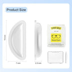 Nose Pads for Glasses, Anti-Slip Silicone Eyeglass Nose Pads, 2.5mm Heightened Airbag Cushions, Comfortable D-Shaped Adhesive Replacement Nose Pad for Sunglasses (10 Clear Pairs)