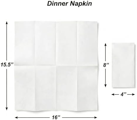AMERICAN HOMESTEAD Paper Napkins - White Disposable Linen-Like Dinner Napkins - Restaurant-Quality Table Serviettes for Weddings, Parties, and Events - 15.75" x 15.75" - 50 Count