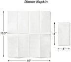 AMERICAN HOMESTEAD Paper Napkins - White Disposable Linen-Like Dinner Napkins - Restaurant-Quality Table Serviettes for Weddings, Parties, and Events - 15.75" x 15.75" - 50 Count