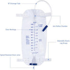 10 Pack 1000ml Sterile Leg Urinary Drainage Bags with 2 Adjustable Elastic Straps, Professional Urine Leg Bag with Anti-Reflux Valve for Men and Women