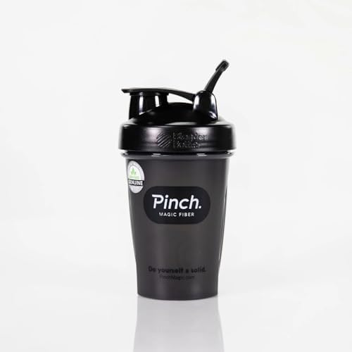 Pinch Magic Fiber & Shaker Combo | Prebiotic Psyllium Husk Fiber for Digestive Health, Keto, Vegan, Low Sugar | BPA-Free Shaker for Smooth Mixing, Travel-Friendly, Dishwasher Safe | 28-Day Supply
