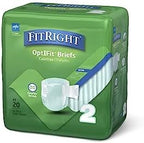 FitRight Stretch Ultra Adult Briefs, Incontinence Diapers with Tabs, Heavy Absorbency, Large/XL/2XL, 51 to 70", 20 Count (Pack of 4)