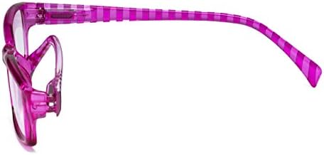 CessBlu Ladies Reading Glasses Striped Design Reader Eyeglasses for Women Reading