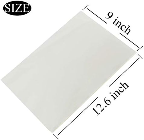 50 Count Edible Rectangle Rice and Wafer Paper,9x12.6 inches for candy packaging or food decoration
