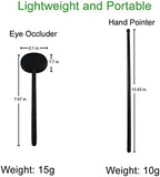 Handheld Eye Occluder with Hand Pointer for Vision Test, Portable Premium Ophthalmic Eye Exam Tool for Ophthalmologists Orthoptists and Optometrists (1pc Eye Occluder and 1pc Pointer)
