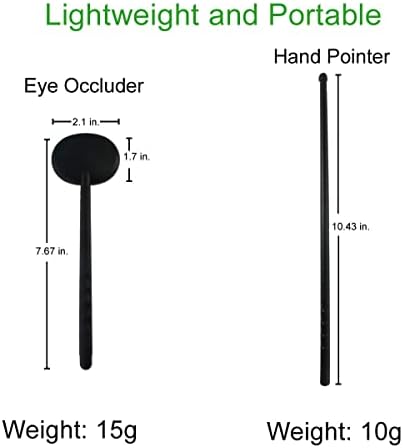 Handheld Eye Occluder with Hand Pointer for Vision Test, Portable Premium Ophthalmic Eye Exam Tool for Ophthalmologists Orthoptists and Optometrists (1pc Eye Occluder and 1pc Pointer)