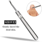 AKOAK 2 Pcs Stainless Steel Dead Skin Fork V - Shaped Nail Edge Dead Skin Durable Cuticles Dead Skin Scraper Nail Care Essential Gadget
