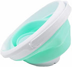 SAMMART 5.5L (1.4 Gallon) Collapsible Plastic Bucket - Foldable Round Tub - Portable Fishing Water Pail - Space Saving Outdoor Waterpot. (White/Light Green, 1)
