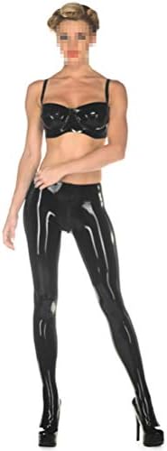 Latex Leggings with 2 Way Zip Sexy Party Pants 0.4mm