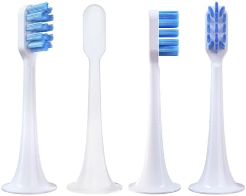 6Pcs Replacement Toothbrush Heads for Xiaomi Mijia/Mi Home T300 T500 Series Sonic Electric Brush Handles - Multiple Option (Blue Soft)