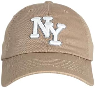 NY 3D Embroidered Cotton Dad Hat – New York Baseball Cap, Adjustable Metal Buckle Strap, Unstructured Low-Profile Style