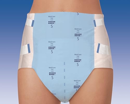 Molicare Slip Maxi Adult Incontinence Diaper - Size: Medium, Plastic Backed Adult Diaper, Moderate Absorbency Leak Protection, Unisex for Women and Men (Medium, 56 Count)