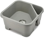 Joseph Joseph Duo Square Wash Dish Basin for Kitchen and RV Basin with Cutlery, Sponges and Brushes Compartment, Grey