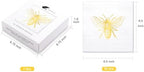 WRAPAHOLIC 50Pcs Bee Wedding Napkins - 3-Ply Gold Foil Bee Disposable Paper Luncheon Napkin for Engagement Wedding Party Supplies Tableware - 6.5 x 6.5 In