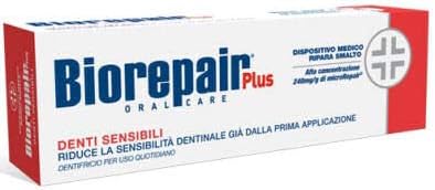 Biorepair Sensitive Teeth Daily Toothpaste - 2.54 Fluid Ounces (75ml) Tubes (Pack of 6) [ Italian Import ]