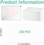 150 Pcs Disposable Massage Table Sheets 31" x 71", Non-Woven Disposable Bed Sheets for Massage Table Cover Breathable SPA Bed Cover for Spa, Massage, Beauty, Tattoos, Travel