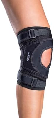 DonJoy Tru-Pull Lite Knee Support Brace for Women and Men | Adjustable Compression Knee Braces and Elastic Supports for Patellar Dislocations, Small, Left