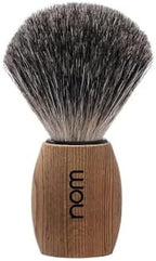 NOM OLE Shaving Brush | Pure Badger Shave Brush for Shaving soaps and creams | Exfoliating Shaving Brush | Pure Spruce handle