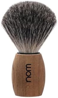 NOM OLE Shaving Brush | Pure Badger Shave Brush for Shaving soaps and creams | Exfoliating Shaving Brush | Pure Spruce handle
