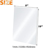 Egofine Plexiglass Sheets Acrylic Sheets 6 Pack of 8x10’’ 0.04 Thick Clear Plastic Cast Transparent Plexi Glass for Crafting Projects, Replacement Picture Frame Glass, DIY Display, Easy to Cut