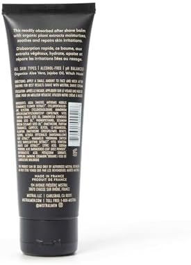 Mistral After Shave Balm, Bourbon Vanilla - 2.7 Fl Oz | Hydrating Aftershave for Men with Aloe & Jojoba Oil | Non-Greasy Post Shave Moisturizer, Soothes Razor Burn, Made in France, Paraben-Free